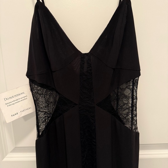 NWT FREE PEOPLE FAME AND PARTNERS THE ABBY BLACK MAXI DRESS - Picture 3 of 10